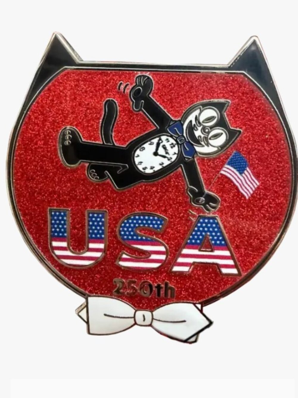 Limited Edition Kit Cat Klock Clock USA 250th Lapel Pin